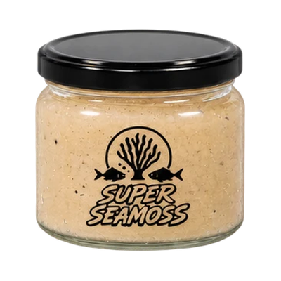 All Night Long Seamoss jar with a smooth black lid